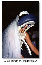 A young bride receives a massage as part of her special day.